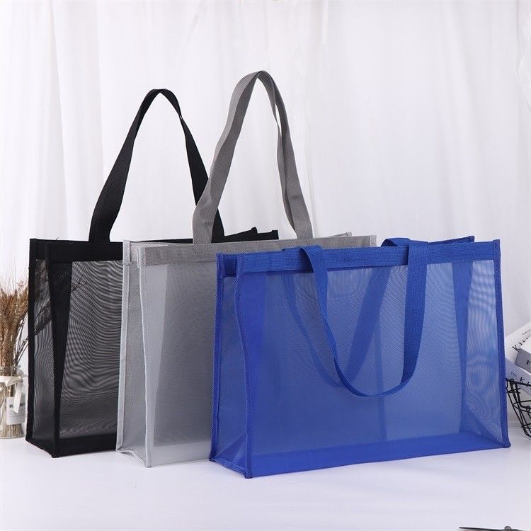 Custom Design Reusable Nylon Wire Mesh Beach Shopping Tote Bag with Personalized Logo