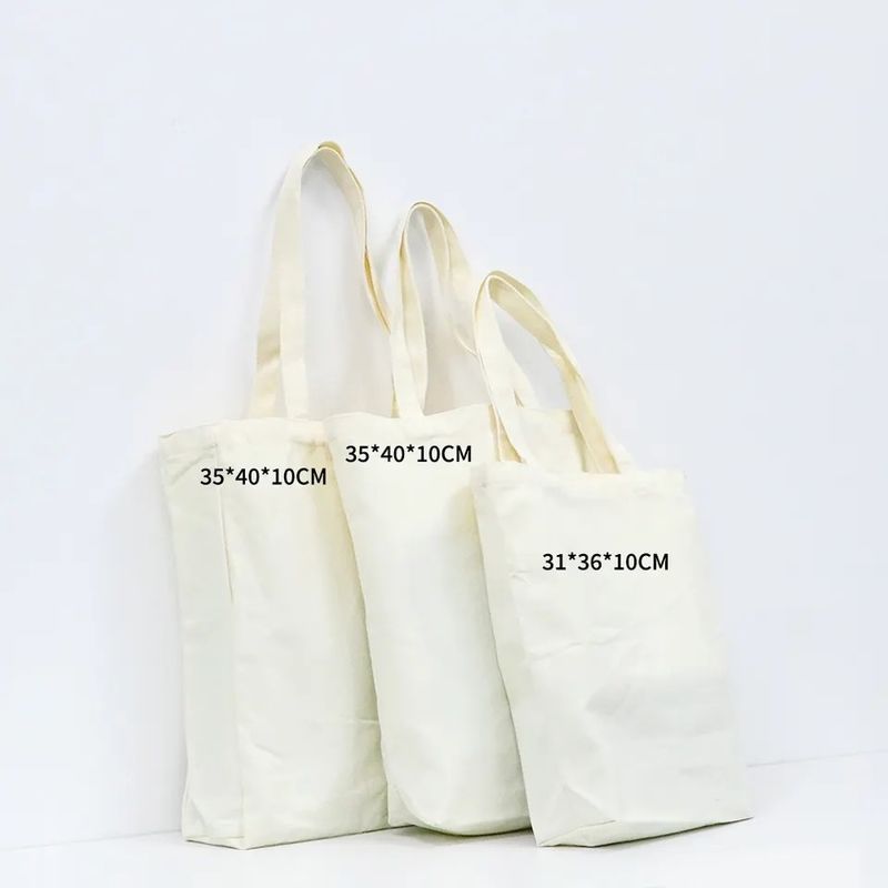 Custom Canvas Tote Bag Acceptable OEM/ODM Solid Color Customizable Letter Pattern Type