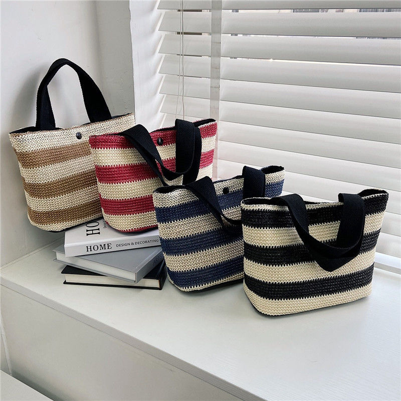 Eco Friendly Straw Woven Hand Bag for Women 2022 Beach Tote Ladies Pattern Type Other