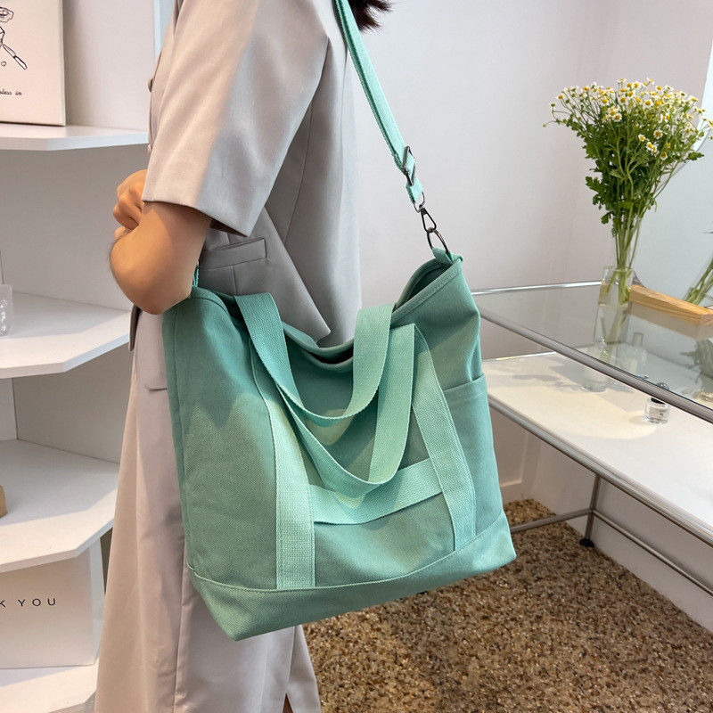 Custom Logo Color Eco Cotton Canvas Tote Shoulder Bag for Fashion Design