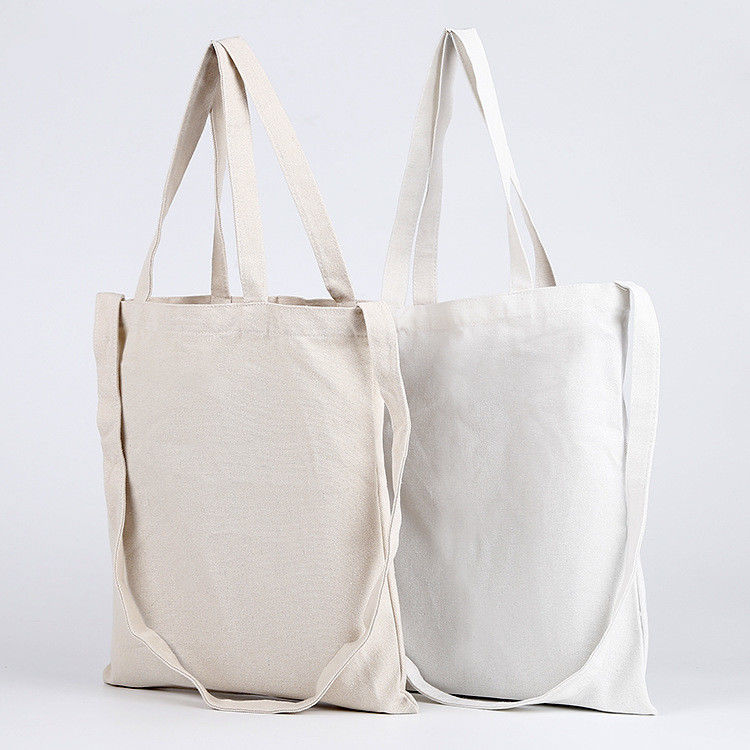 Customized Color Plain White Cotton Canvas Reusable Shopping Tote Bag for School Life