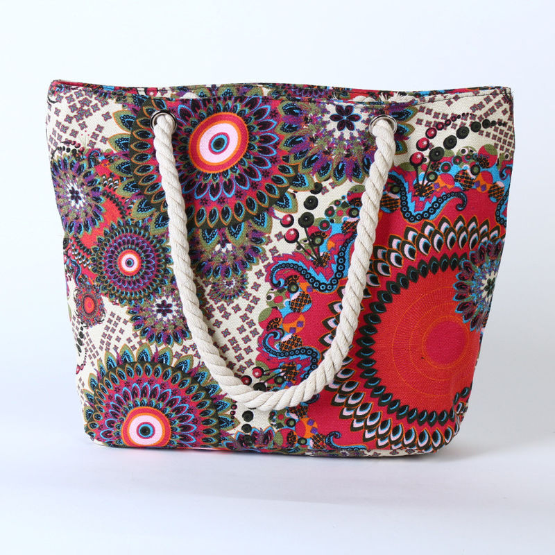 Custom Full Print Cotton Canvas Tote Bag for Daily Necessities and More