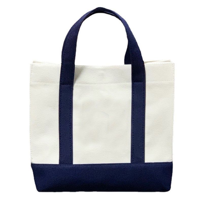 Reusable Eco Blank Line Tote Canvas Shopping Bag with Customized Logo and Custom Logo