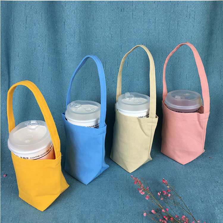 Customized Logo Daily School Life Reusable Coffee Drink Carrier Cup Holder Carrier Tote Bag