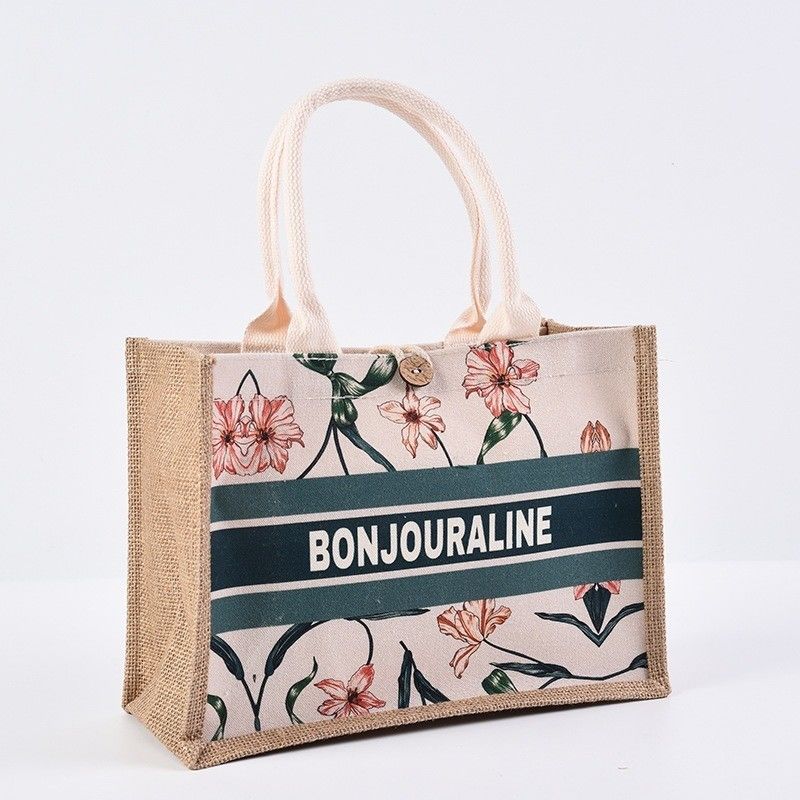 Jute Shopping Bags Customize Reusable Tote Bag for Medium Size in Bangladesh Market